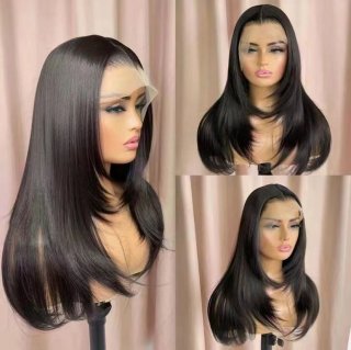13*4Frontal silk pressed wig 20inch